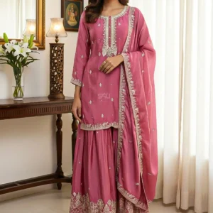 S4U Sharara/Plazzo Suit Set Pink