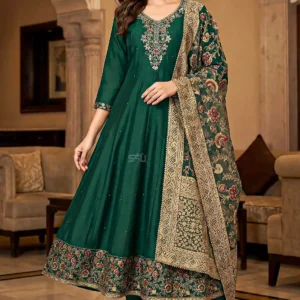 S4U Anarkali Suit Set Green