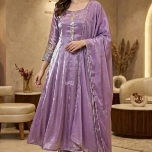 S4U Anarkali Suit Set Lavender